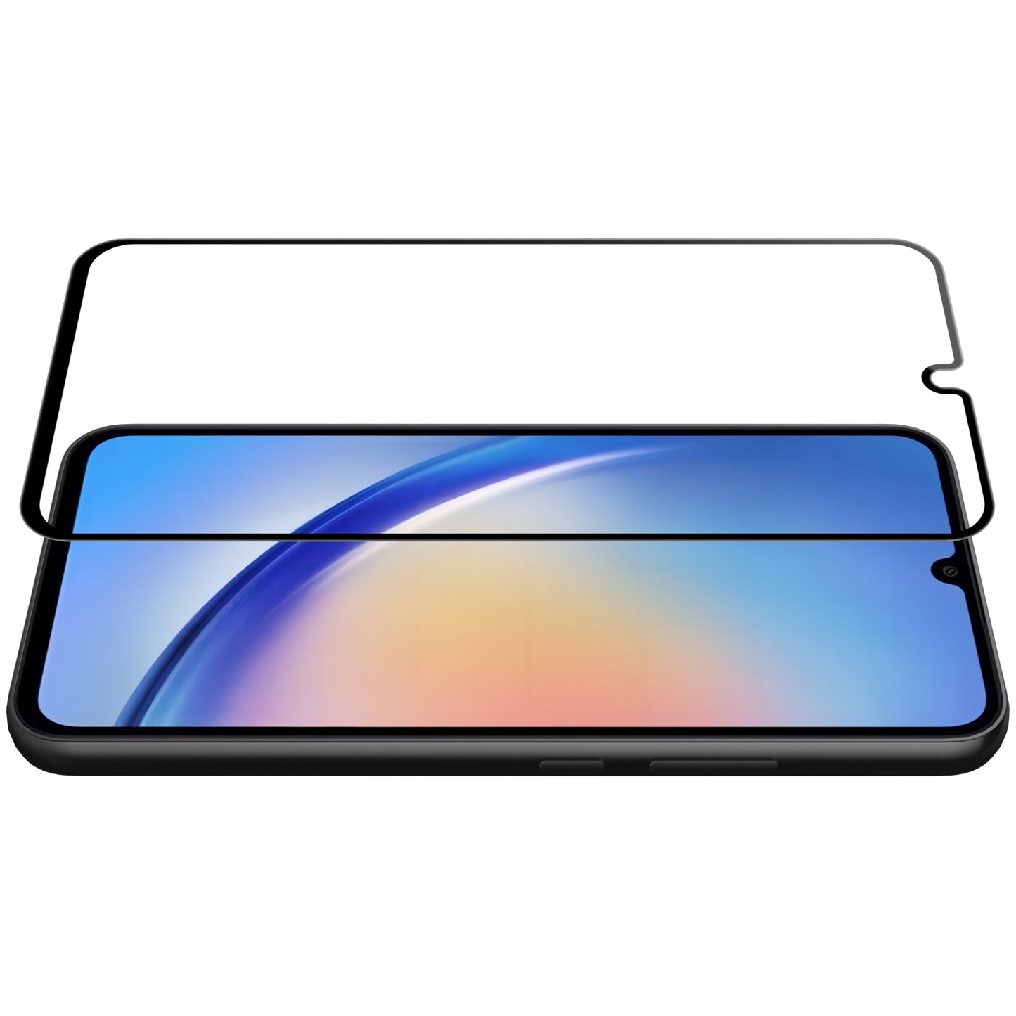 Zaštitna folija za ekran OEM za Samsung Galaxy A34 A346, Kaljeno staklo, Pun ljepilo, 9D, Crna