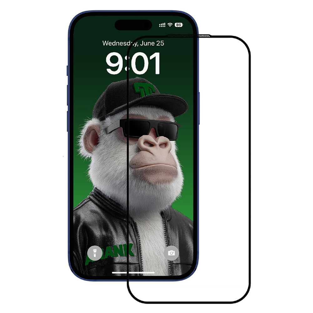 Zaštitna folija za ekran Anank 10X Reinforced CG za Apple iPhone 17 Pro, Kaljeno staklo, Full Glue, 2.5D, Crna