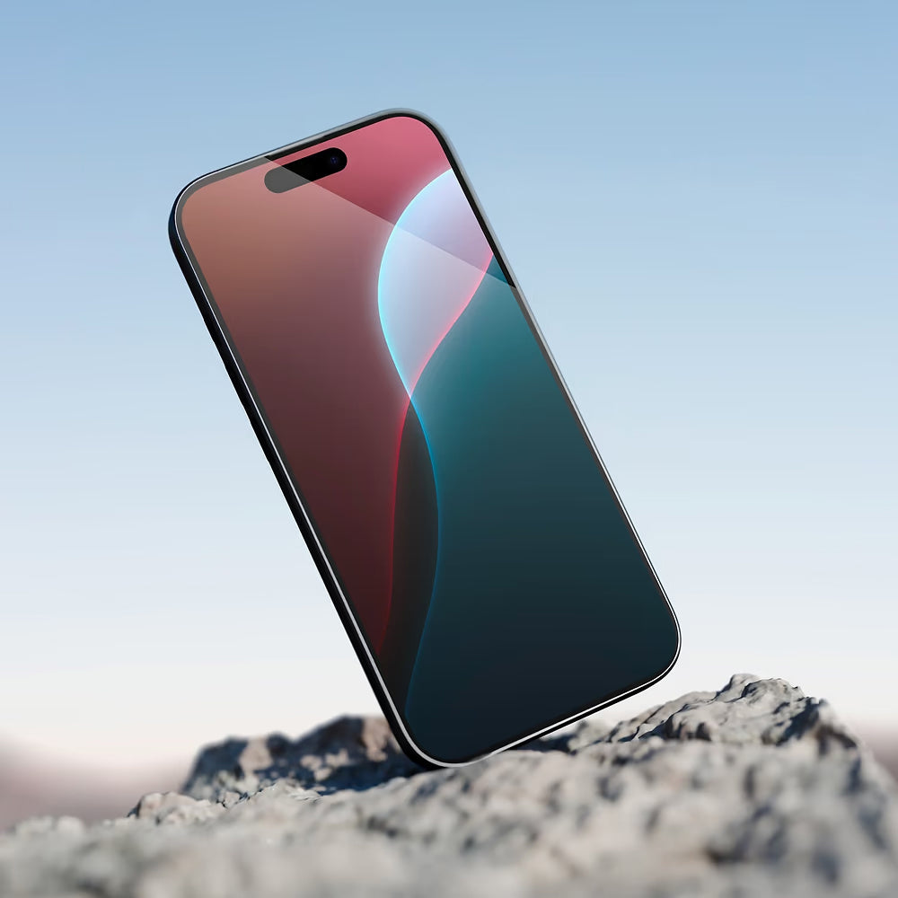 Zaštitna folija za ekran Anank 5X pojačana nevidljiva za Apple iPhone 17, Kaljeno staklo, Full Glue, 3D, Crna