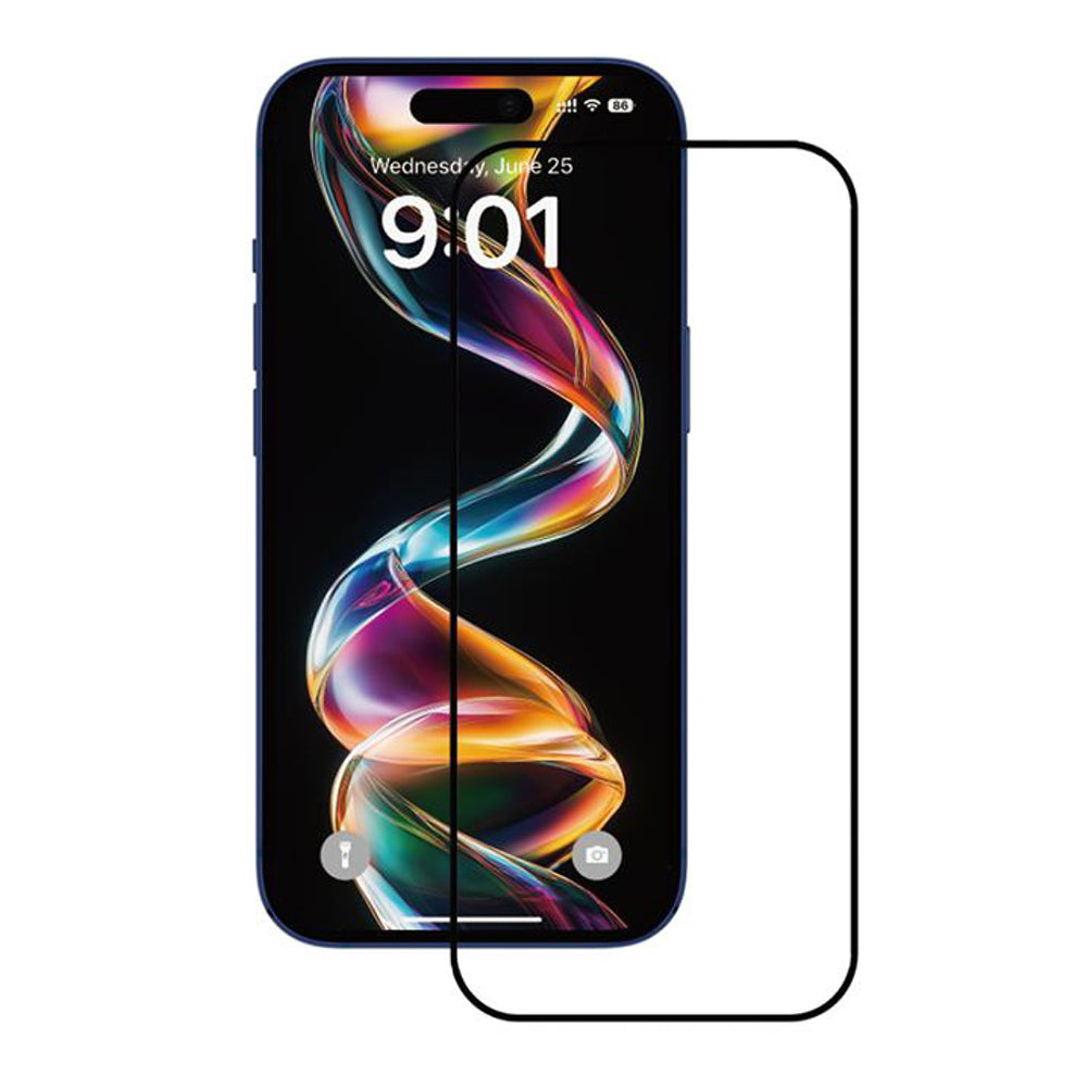 Zaštitna folija za ekran Anank za Apple iPhone 15, Kaljeno staklo, Full Glue, 2.5D, Set 10 komada, Crna