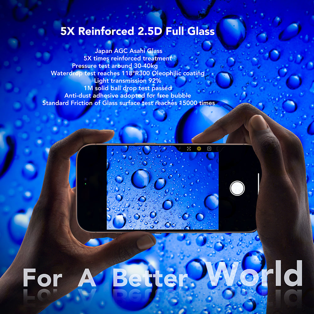 Zaštitna folija za ekran Anank za Apple iPhone 17 Pro Max, Kaljeno staklo, Full Glue, 2.5D, Crna