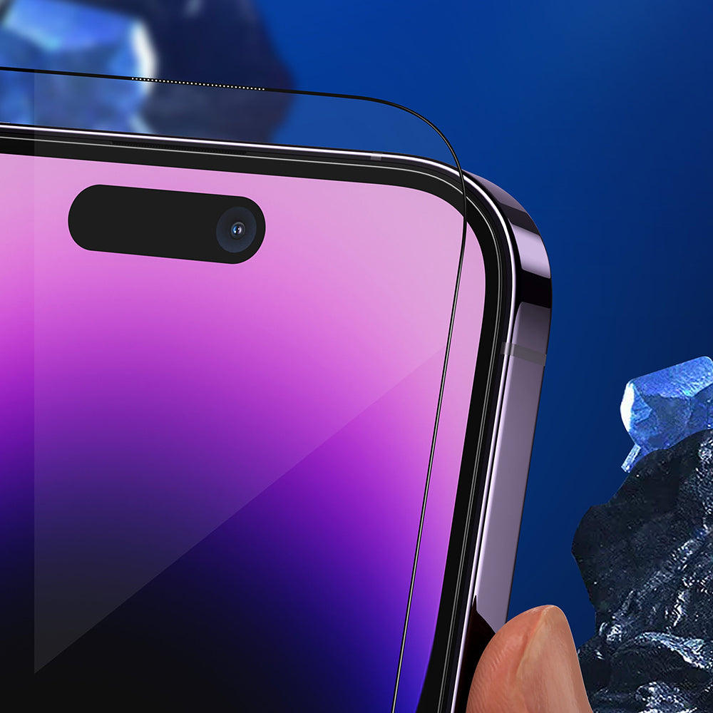 Zaštitna folija za ekran Blueo Anti-Broken za Apple iPhone 15 Pro Max, Kaljeno staklo, Full Glue, Crna