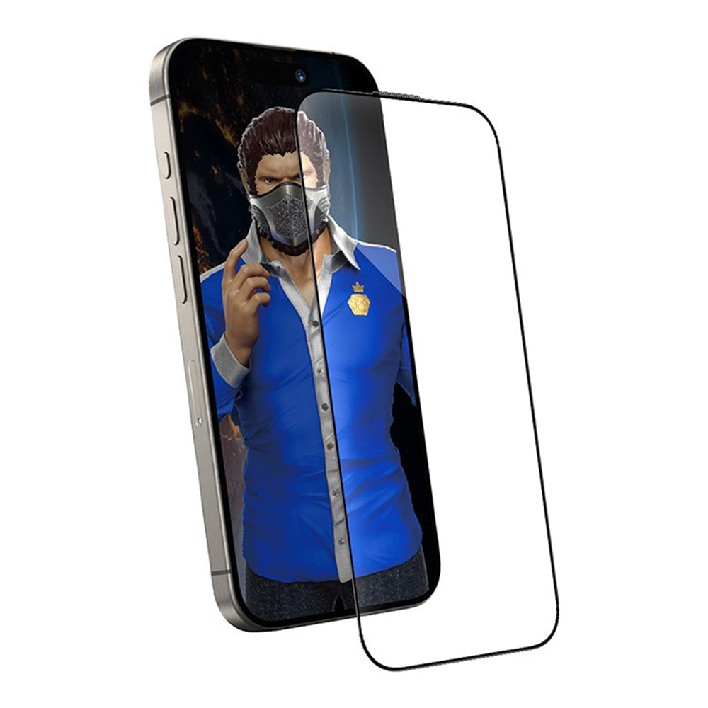 Zaštitna folija za ekran Blueo Anti-Dust HD za Apple iPhone 15 Pro Max, Kaljeno staklo, Full Glue, Crna
