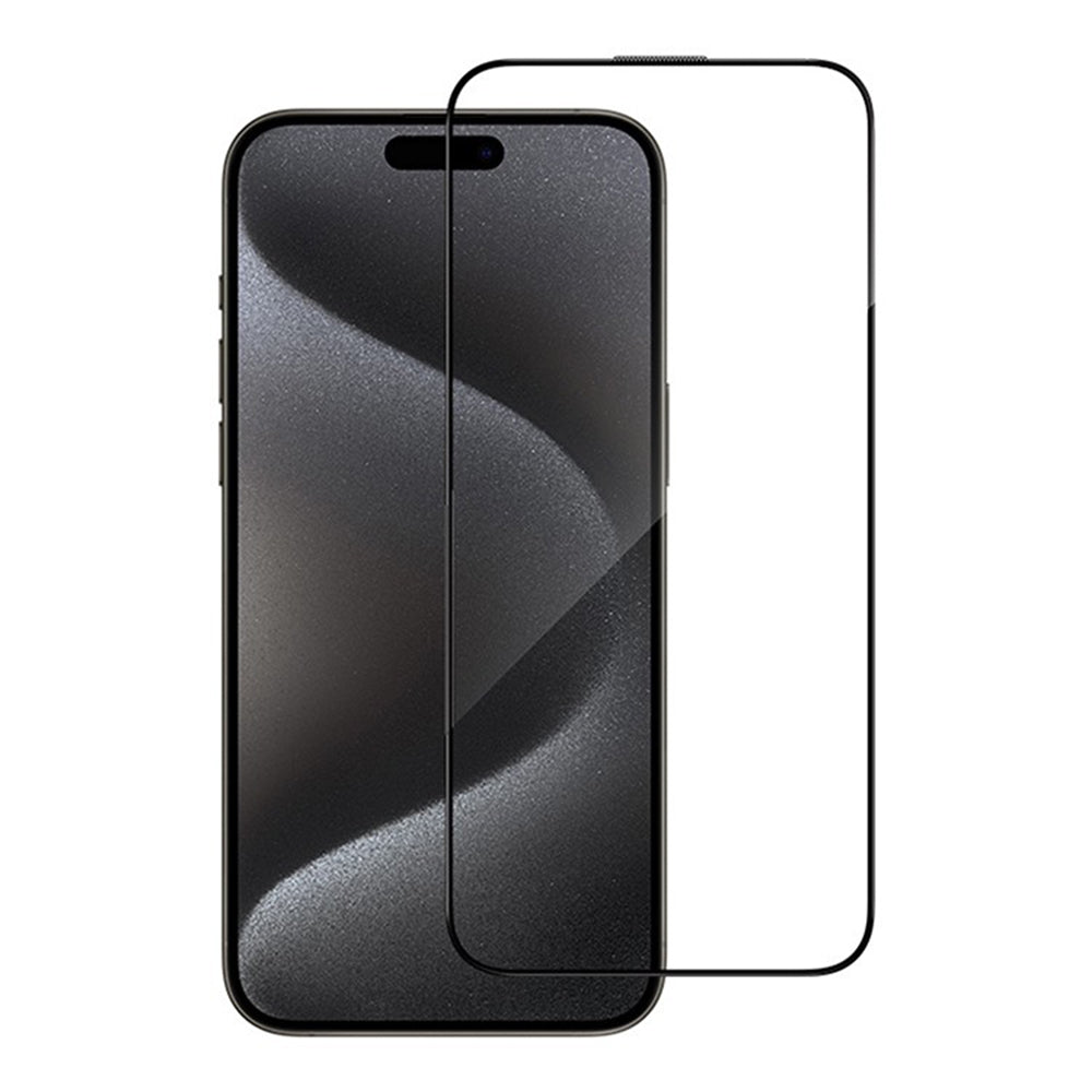 Zaštitna folija za ekran Blueo Anti-Reflective HD za Apple iPhone 16 / 15, Kaljeno staklo, Full Glue, Crna
