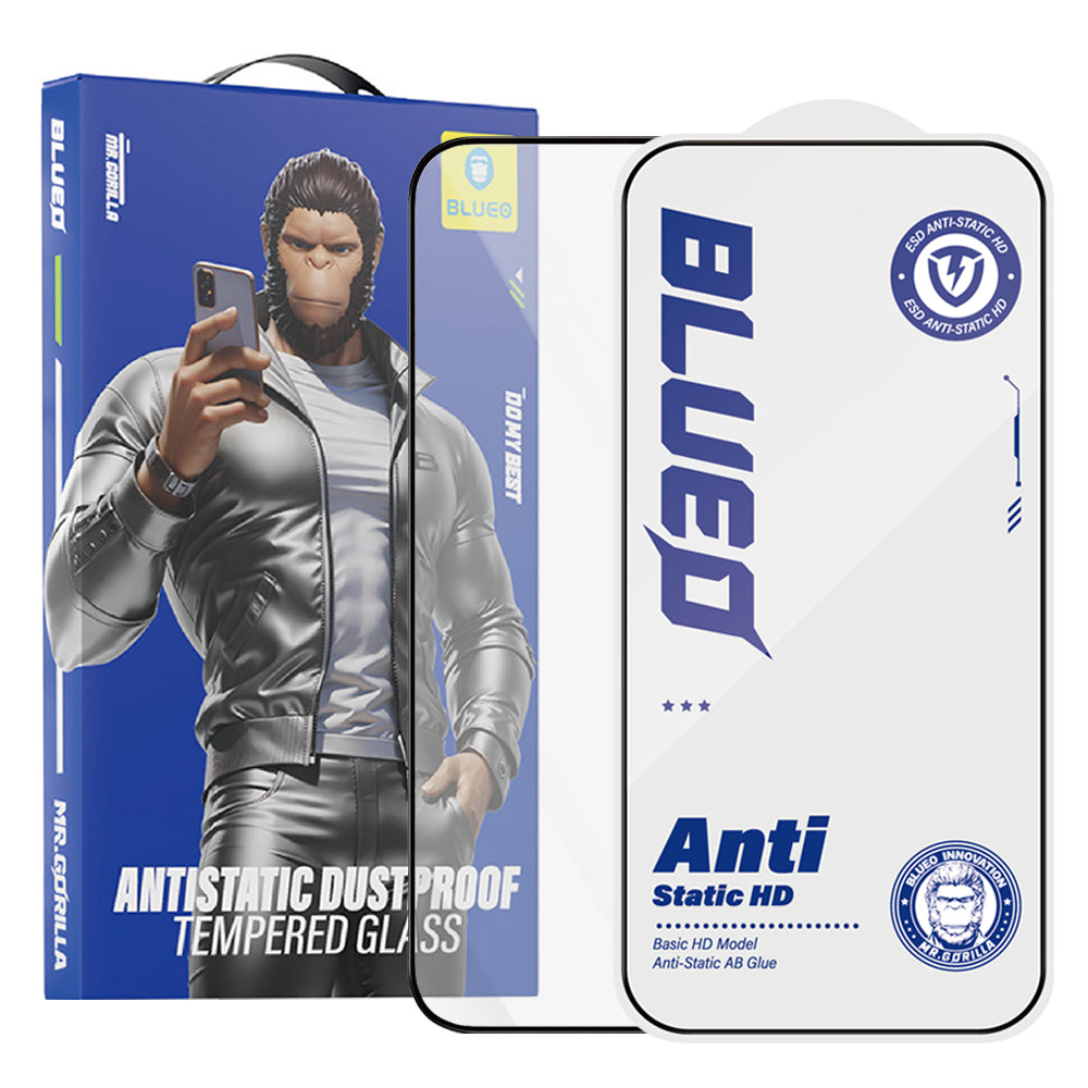 Zaštitna folija za ekran Blueo Anti-Static HD za Apple iPhone 14 Plus / 13 Pro Max, Kaljeno staklo, Full Glue, Crna