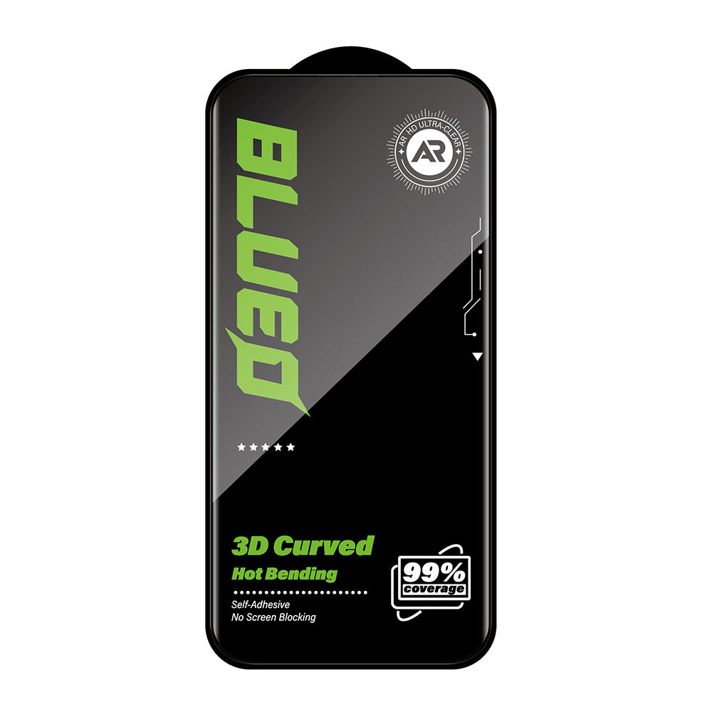 Zaštitna folija za ekran Blueo AR za Apple iPhone 16 Pro, Kaljeno staklo, Full Glue, 3D, Crna