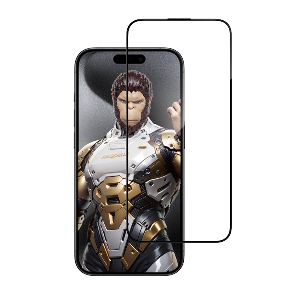 Zaštitna folija za ekran Blueo AR za Apple iPhone 16 Pro, Kaljeno staklo, Full Glue, 3D, Crna