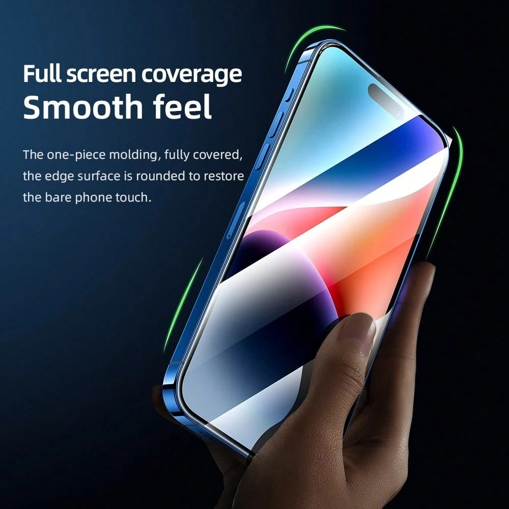 Zaštitna folija za ekran Blueo AR za Apple iPhone 16 Pro, Kaljeno staklo, Full Glue, 3D, Crna