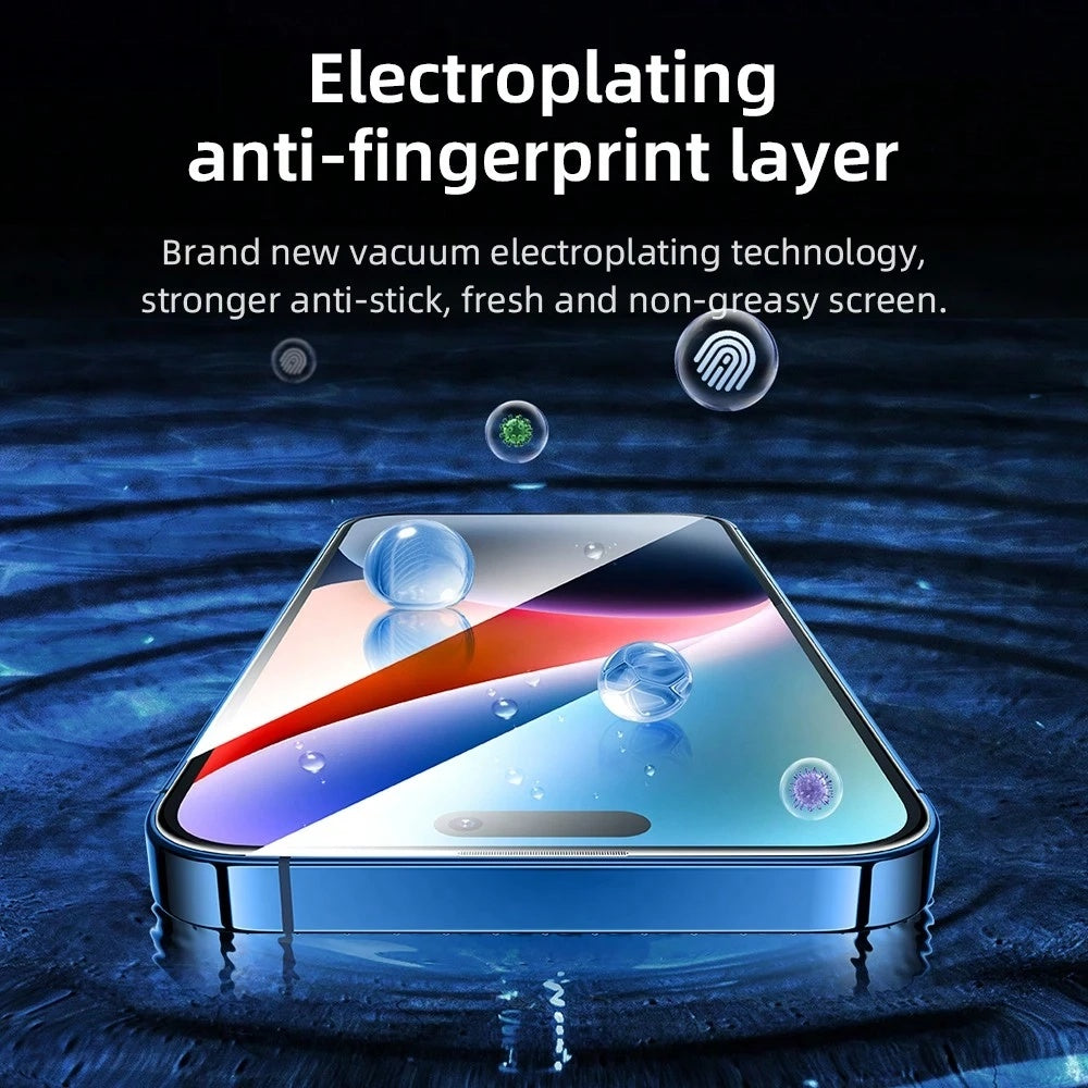 Zaštitna folija za ekran Blueo AR za Apple iPhone 16 Pro, Kaljeno staklo, Full Glue, 3D, Crna