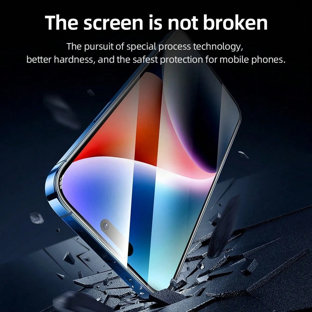 Zaštitna folija za ekran Blueo AR za Apple iPhone 16 Pro, Kaljeno staklo, Full Glue, 3D, Crna
