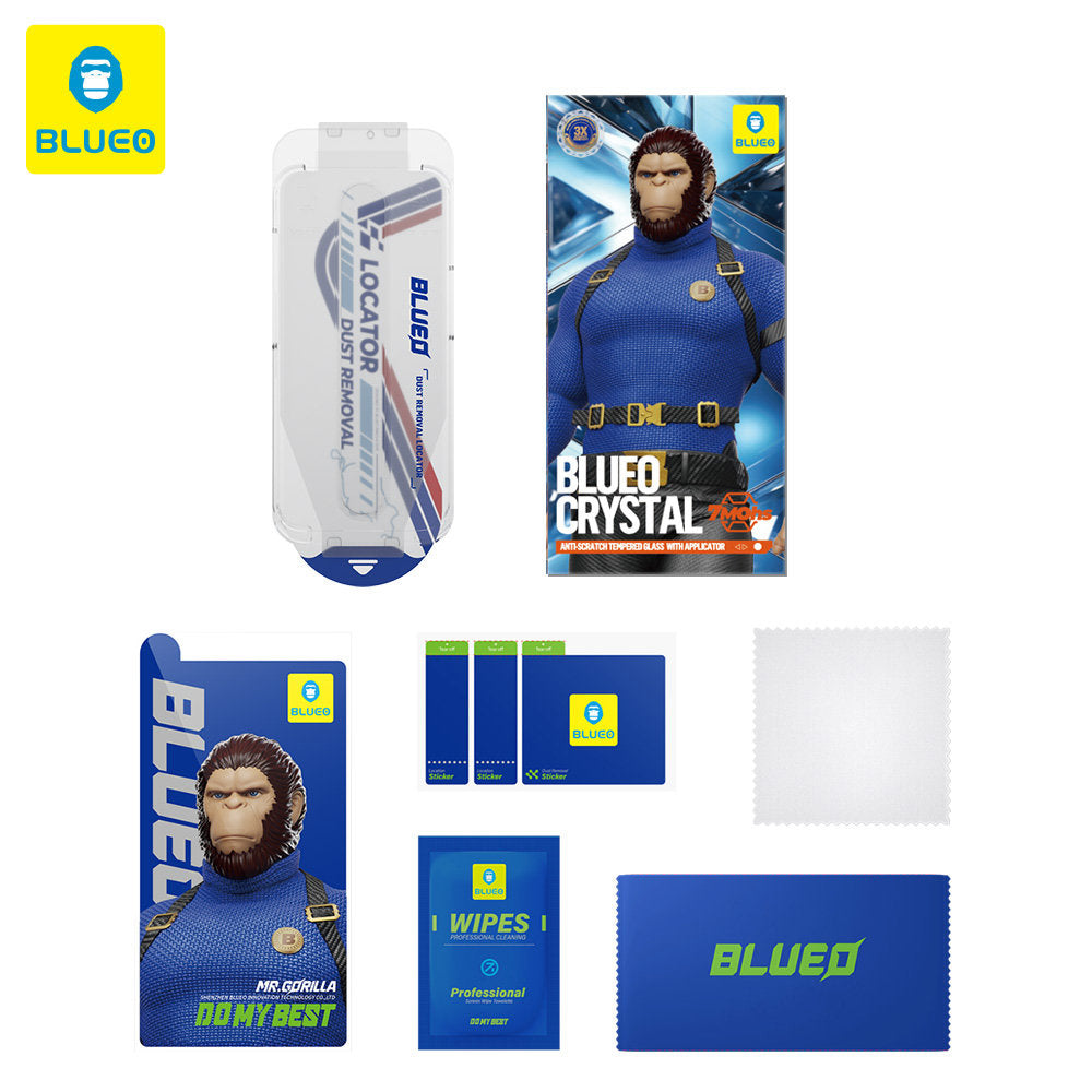 Zaštitna folija za ekran Blueo Crystal Anti-Scratch Applicator za Apple iPhone 17 Air, Kaljeno staklo, Full Glue, Crna