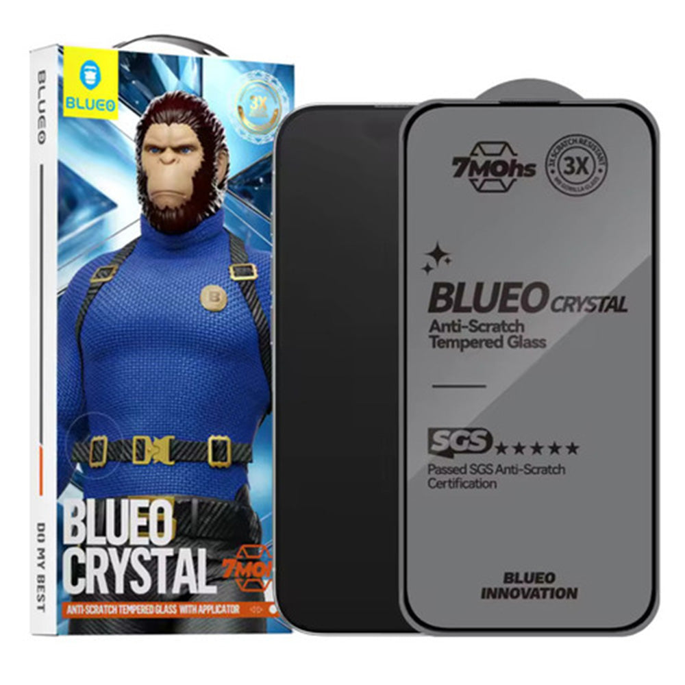 Zaštitna folija za ekran Blueo Crystal Anti-Scratch za Apple iPhone 17 Air, Kaljeno staklo, Full Glue, Crna