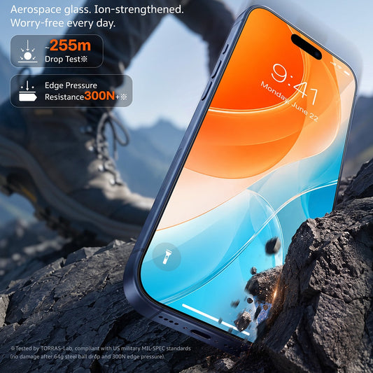 Zaštitna folija za ekran Torras Sunview AR za Apple iPhone 18 Pro / 17 Pro, Kaljeno staklo, Puno ljepilo