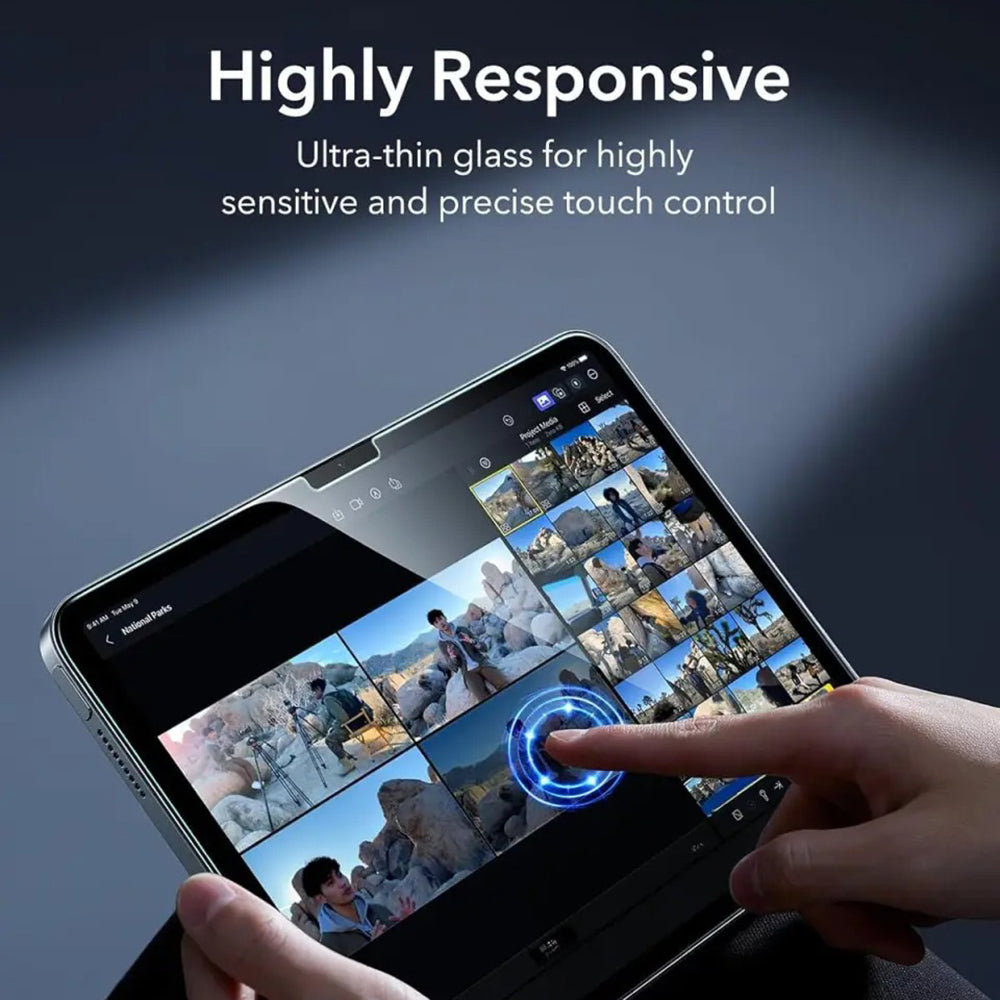 Zaštitna folija za ekran ESR Armorite UltraFit za Apple iPad (2025) / (2022), Kaljeno staklo, Full Glue, Set od 2 komada