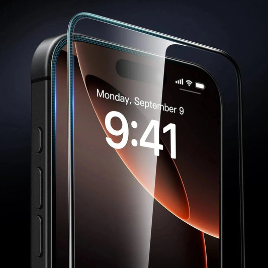 Zaštitna folija za ekran ESR Armorite UltraFit za Apple iPhone 17 Pro Max, Kaljeno staklo, Full Glue, Set od 3 komada