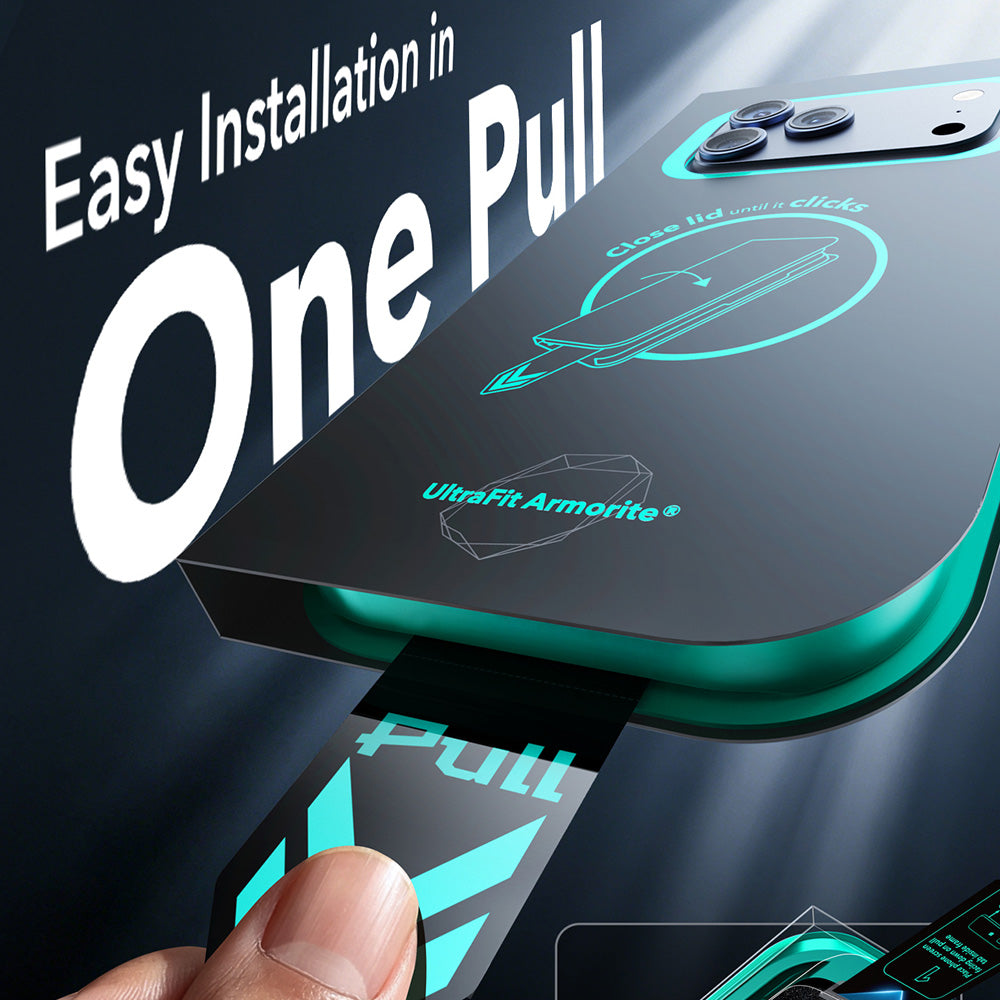 Zaštitna folija za ekran ESR Armorite UltraFit za Apple iPhone 18 Pro / 17 Pro, Kaljeno staklo, Full Glue, Set od 2 komada, Crna