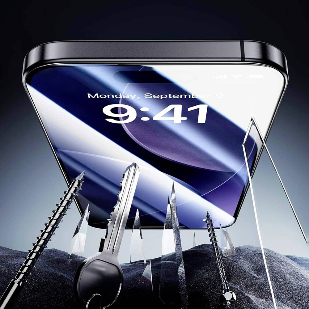 Zaštitna folija za ekran ESR Armorite UltraFit za Apple iPhone 18 Pro Max / 17 Pro Max, Kaljeno staklo, Full Glue, Set od 2 komada, Crna