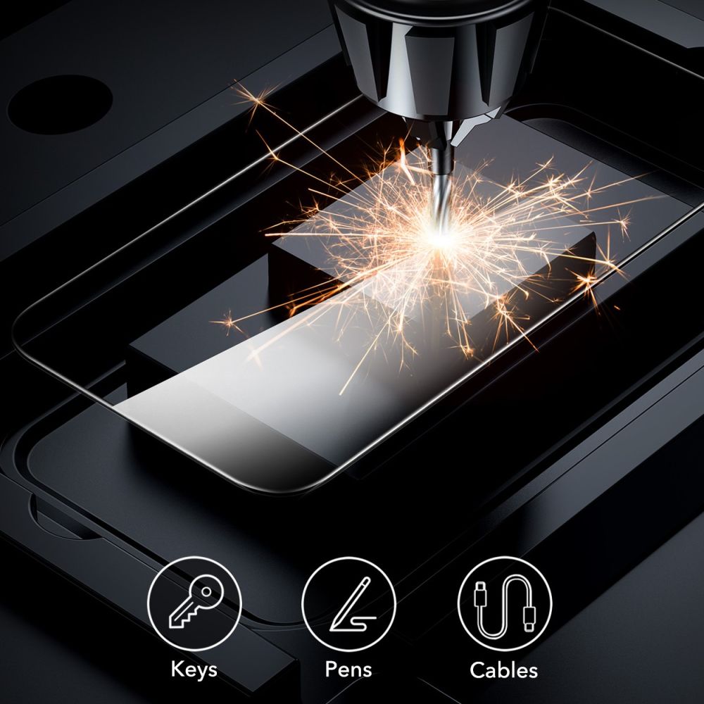 Zaštitna folija ESR za ekran Apple iPhone 16, Kaljeno staklo, Full Glue