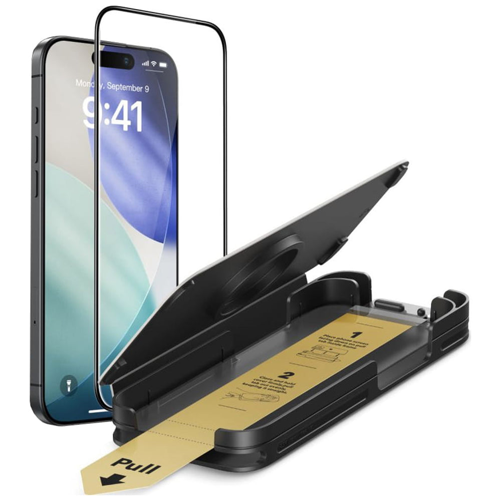 Zaštitna folija za ekran ESR UltraFit Armorite Pro za Apple iPhone 17 Pro Max, Kaljeno staklo, Full Glue, Crna