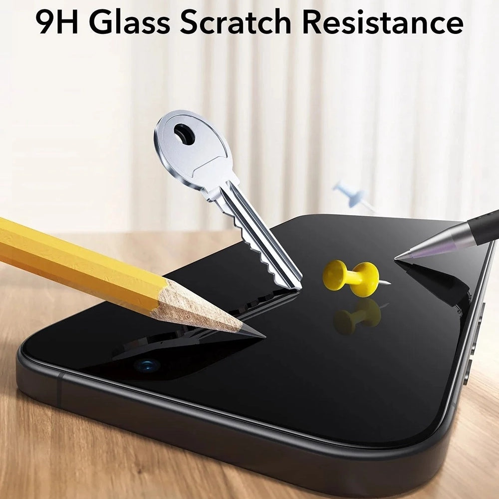 Zaštitna folija za ekran ESR UltraFit za Apple iPhone 17 / 16 Pro, Kaljeno staklo, Full Glue, Set od 3 komada