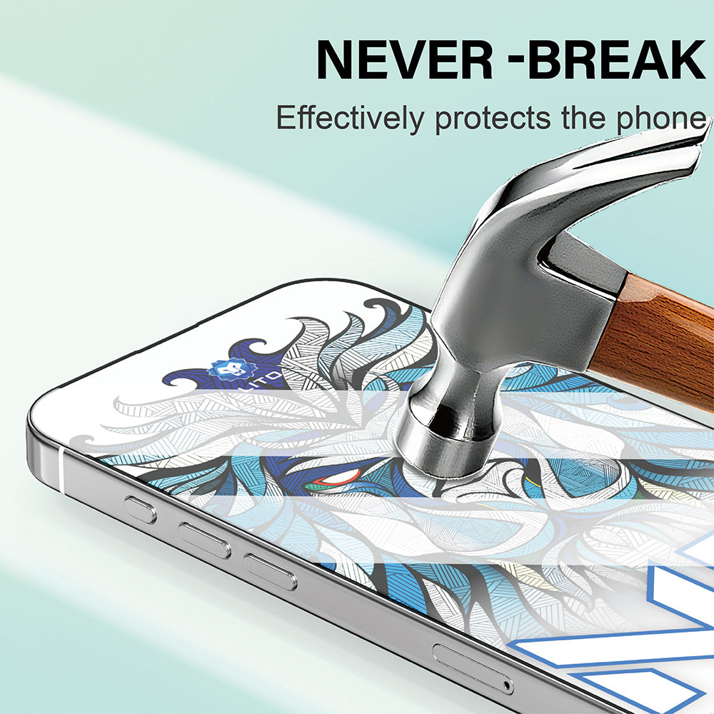 Zaštitna folija za ekran Lito NB za Apple iPhone 17 / 16 Pro, Kaljeno staklo, Full Glue, Crna