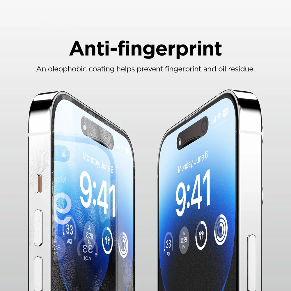 Zaštitna folija Matirani ekran Anank 5X pojačana za Apple iPhone 17 Pro Max, Kaljeno staklo, Full Glue, 2.5D, Crna
