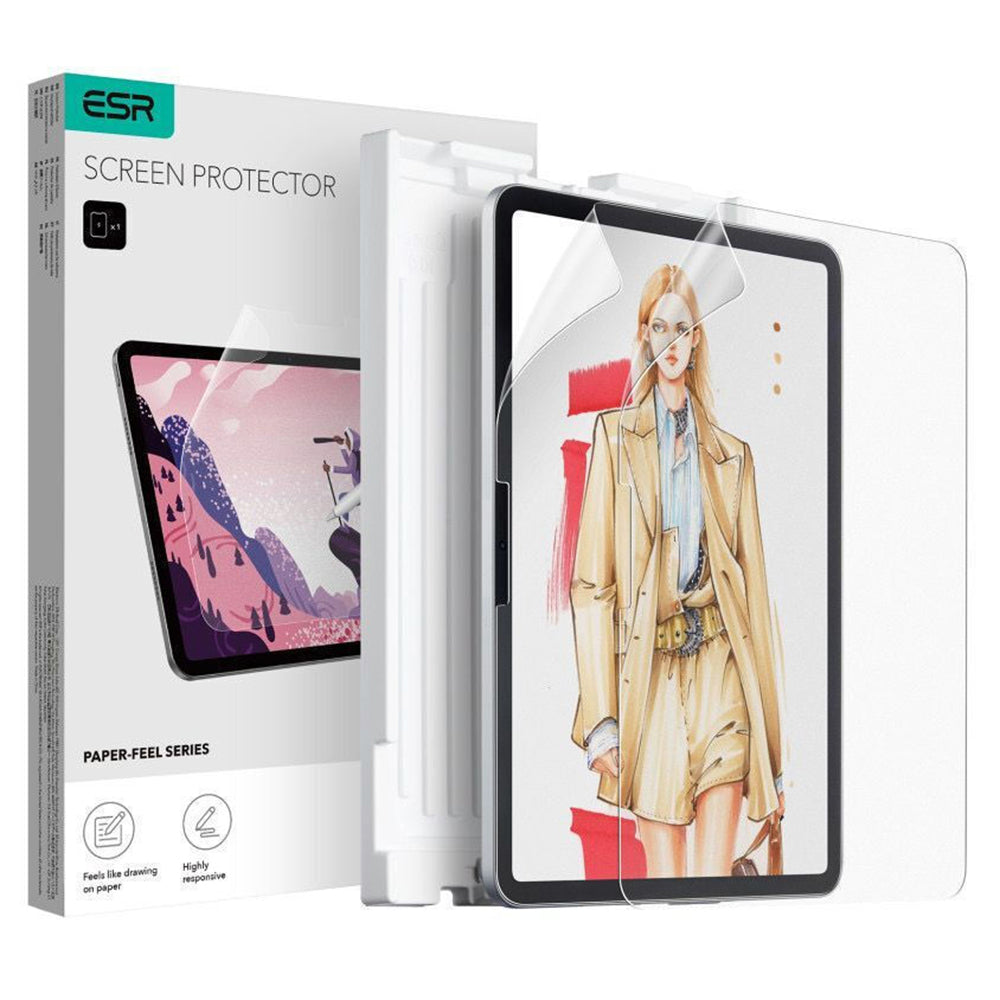 Zaštitna folija Ekran Matte ESR Paper Feel za Apple iPad Air 13 (2026) / Air 13 (2025) / Air 13 (2024), Plastika, Puno ljepilo, Set 2 komada