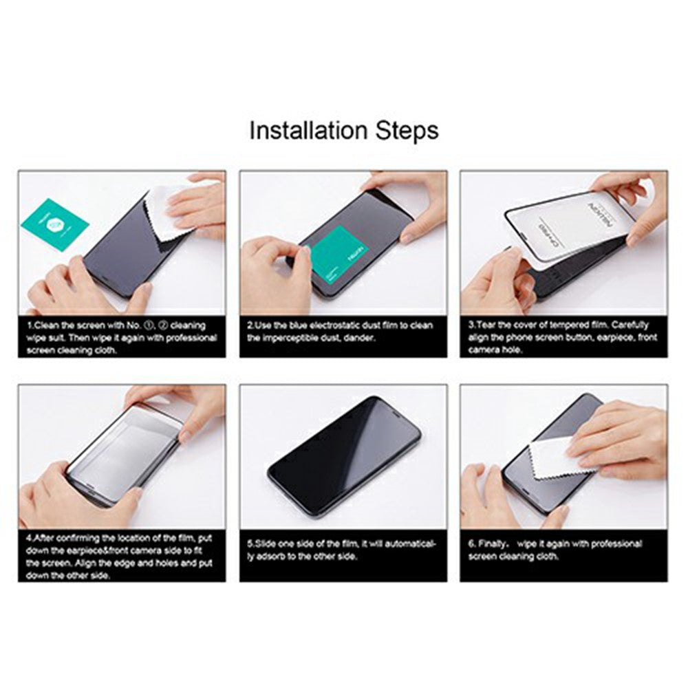 Zaštitna folija za ekran Nillkin CP+ Pro za Samsung Galaxy A37 5G, Kaljeno staklo, Full Glue, Crna