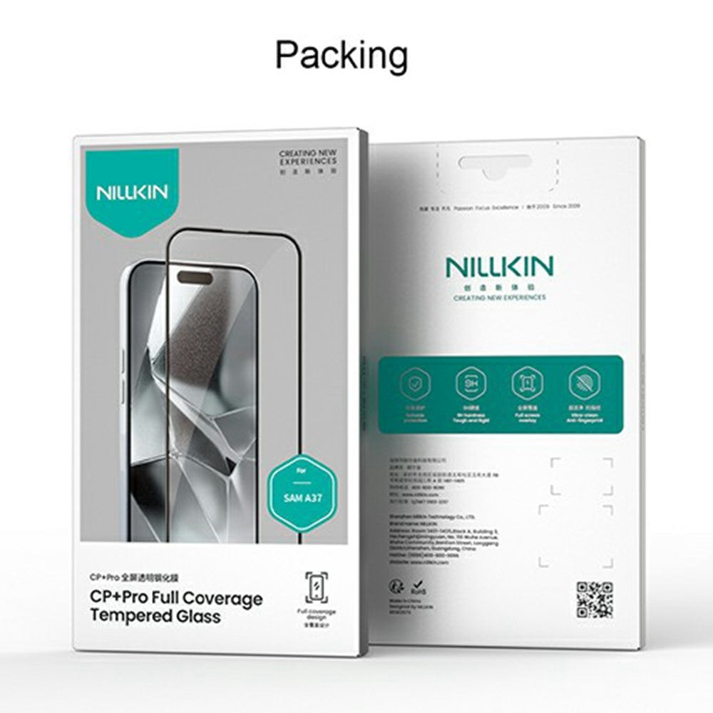 Zaštitna folija za ekran Nillkin CP+ Pro za Samsung Galaxy A37 5G, Kaljeno staklo, Full Glue, Crna