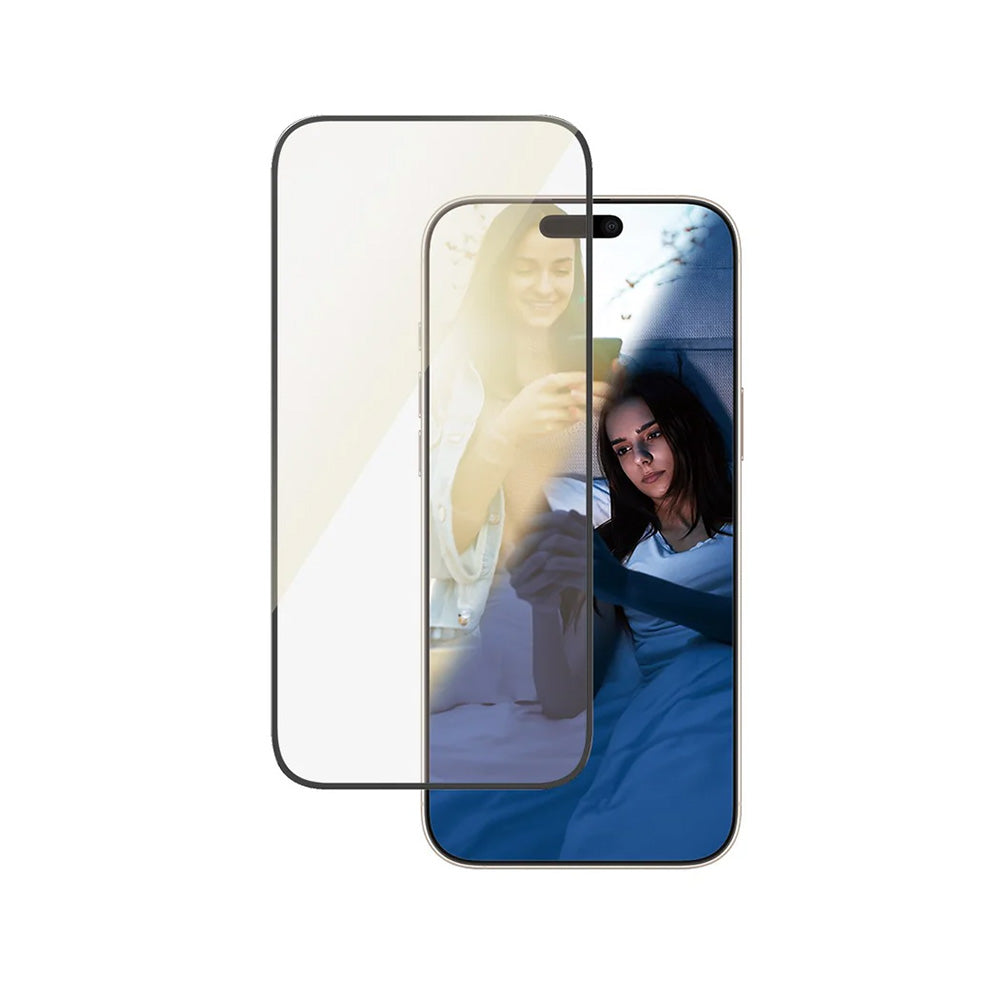 Zaštitna folija za ekran PanzerGlass Ultra-Wide Fit EyeCare za Apple iPhone 16 Pro Max, Kaljeno staklo, Full Glue, Crna