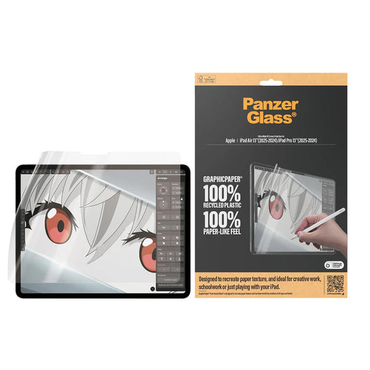 Zaštitna folija za ekran PanzerGlass Ultra-Wide Fit GraphicPaper za Apple iPad Pro 13 (2025) / Air 13 (2025) / Air 13 (2025) / Pro 13 (2024), Plastika