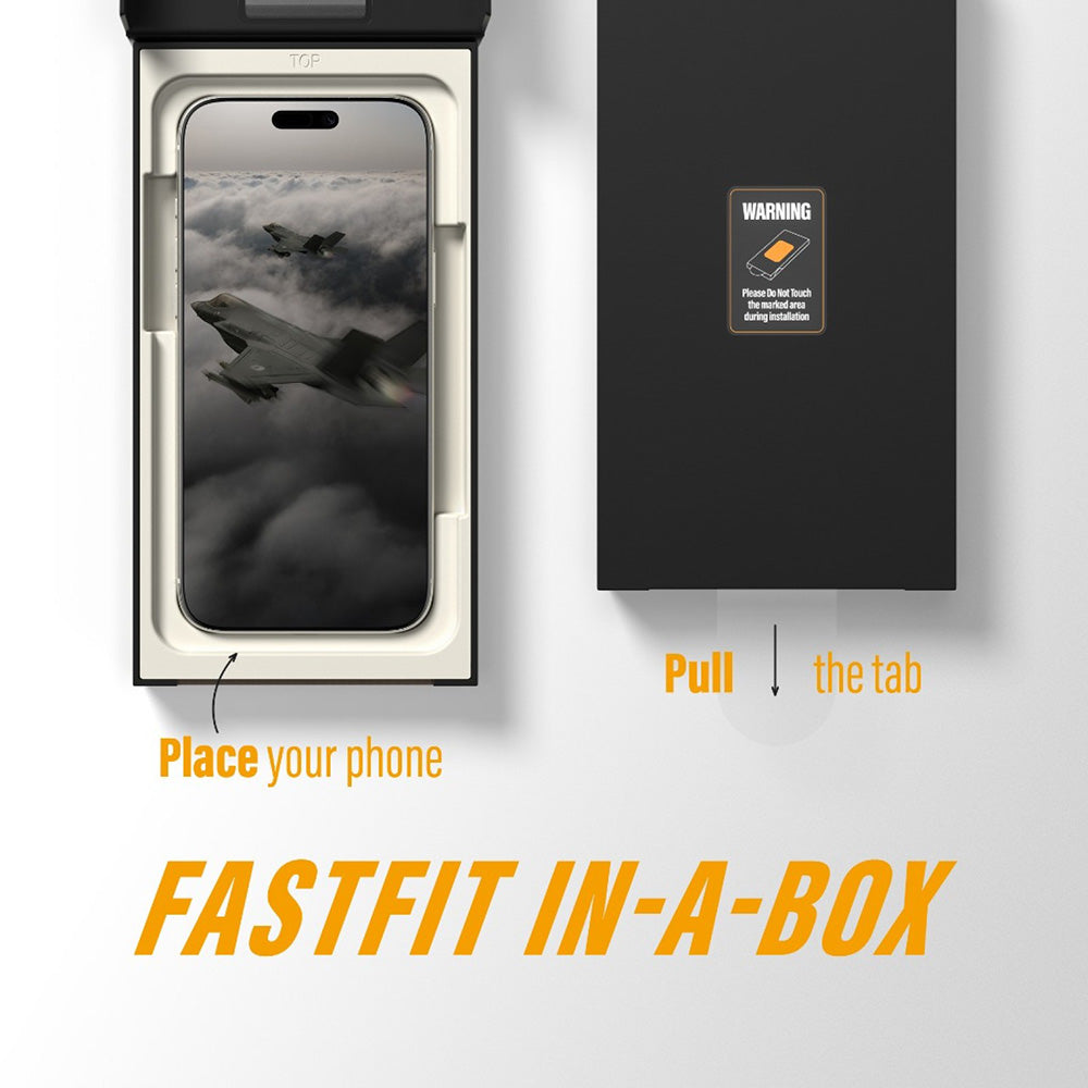 Zaštitna folija za ekran PanzerGlass Ultra-Wide Fit Stealth Fastfit za Apple iPhone 17 Air, Kaljeno staklo, Full Glue, Crna