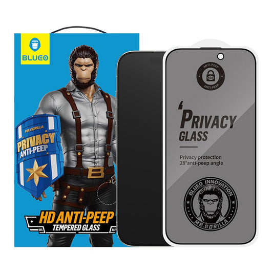 Zaštitna folija za ekran Privacy Blueo Anti-Peep Applicator Pro za Apple iPhone 17 Air, Kaljeno staklo, Full Glue
