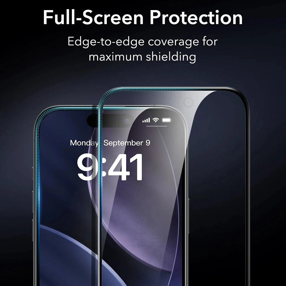 Zaštitna folija Ecran Privacy ESR Armorite UltraFit za Apple iPhone 17 Pro, Kaljeno staklo, Full Glue, Set od 3 komada