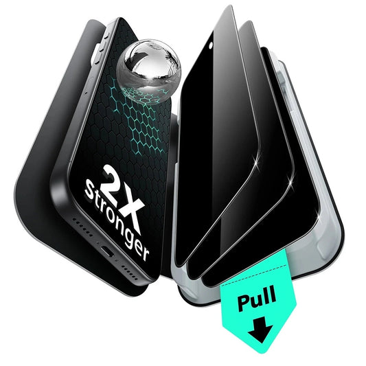 Zaštitna folija Ecran Privacy ESR UltraFit za Apple iPhone 17 Pro, Kaljeno staklo, Full Glue, Set od 3 komada