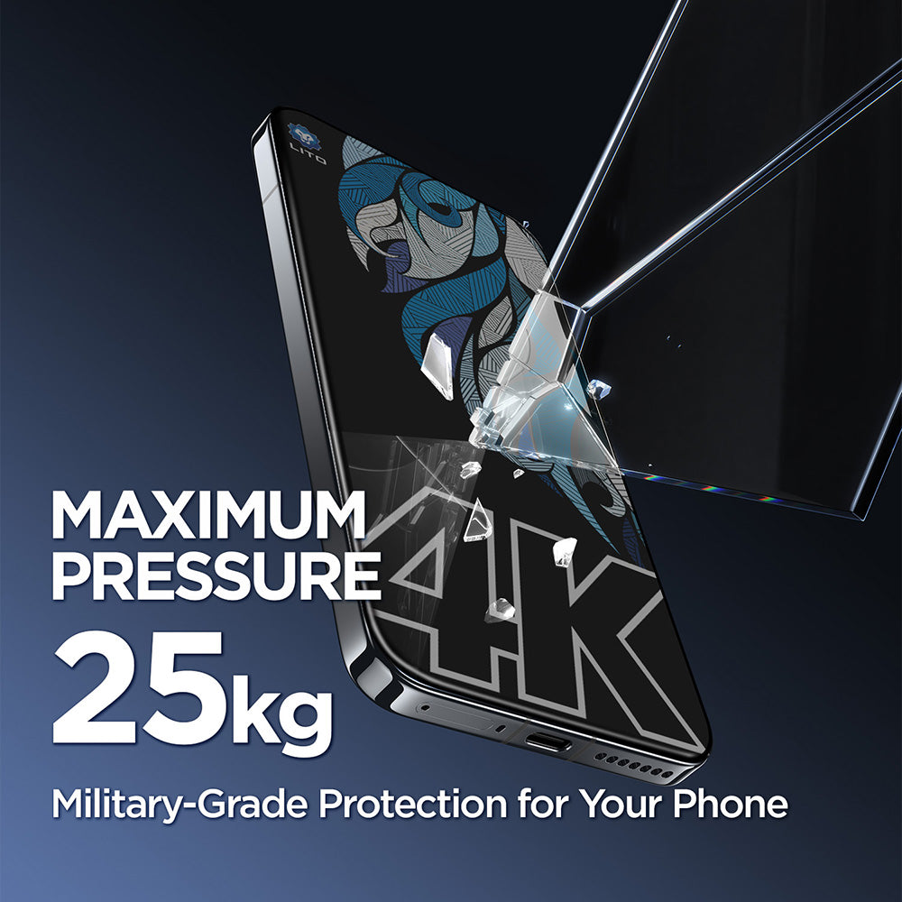 Zaštitna folija za ekran Privacy Lito D+ Max 4K za Apple iPhone 17 / 16 Pro, Kaljeno staklo, Full Glue