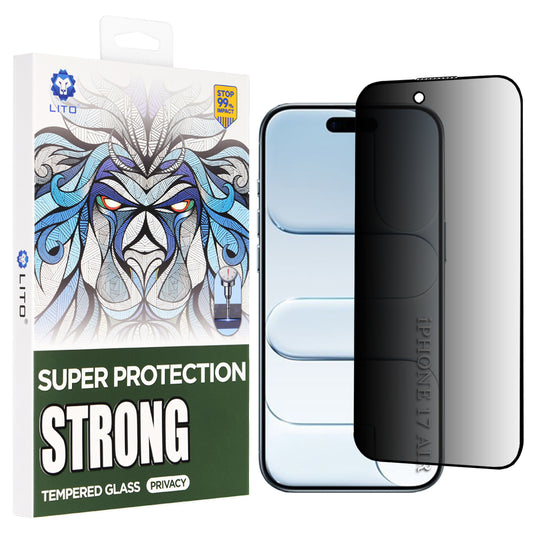 Zaštitna folija za ekran Privacy Lito D+ Max Strong za Apple iPhone 17 Air, Kaljeno staklo, Full Glue