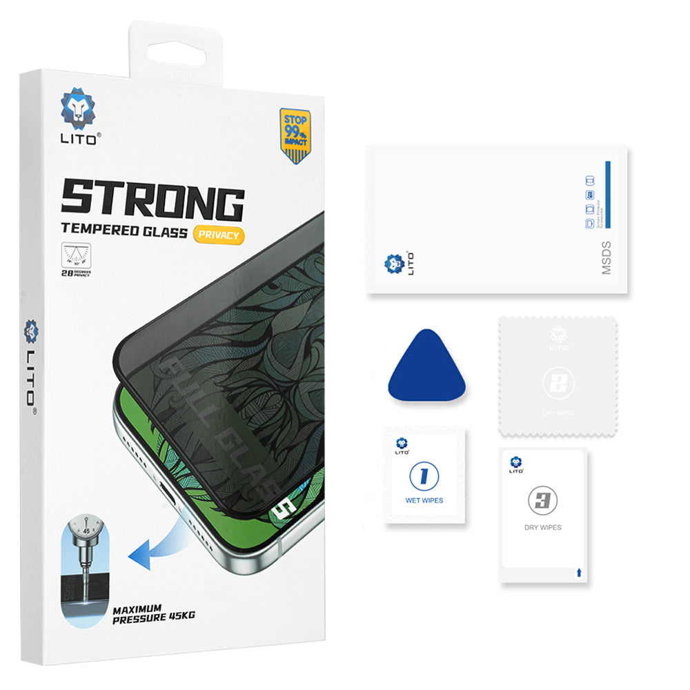 Zaštitna folija za vanjski ekran Privacy Lito D+ Max Strong za Apple iPhone Duo, Kaljeno staklo, Full Glue