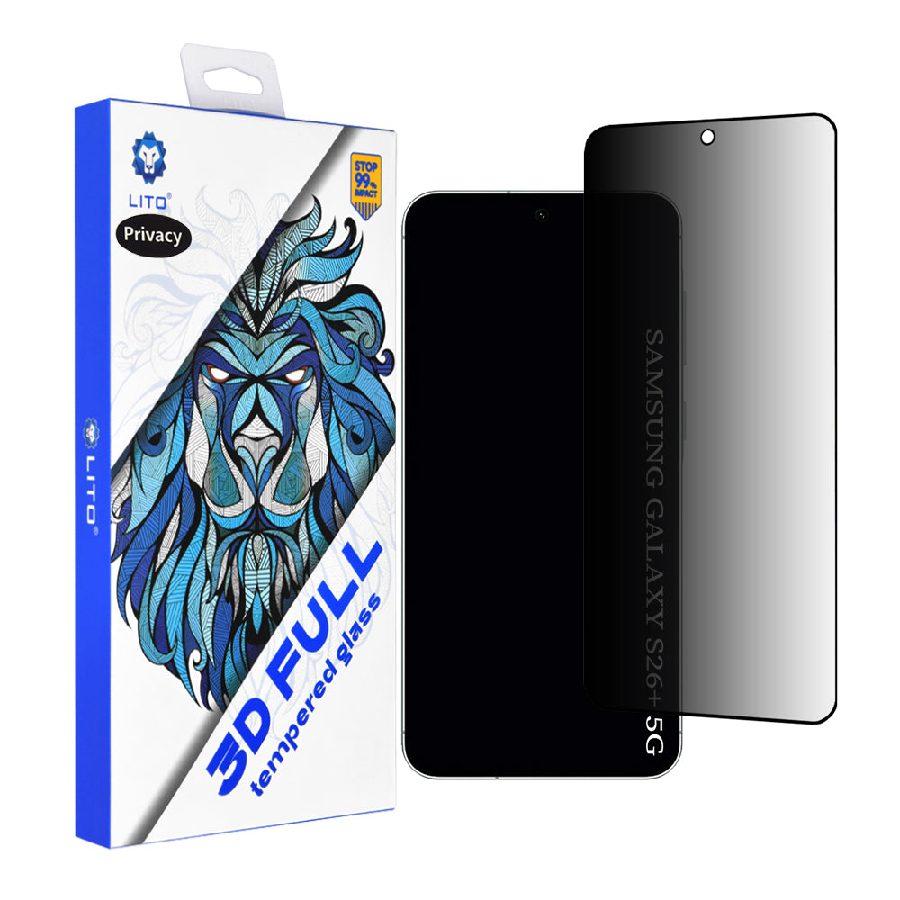 Zaštitna folija za ekran Privacy Lito za Samsung Galaxy S26 Plus S947, Kaljeno staklo, Full Glue, 3D