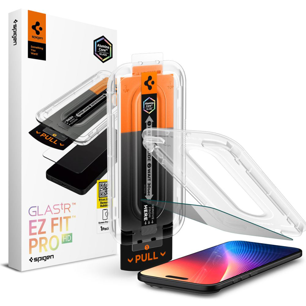 Zaštitna folija za ekran Privacy Spigen GlastR EZ FIT Pro za Apple iPhone 17 Air, Kaljeno staklo, Full Glue AGL09871