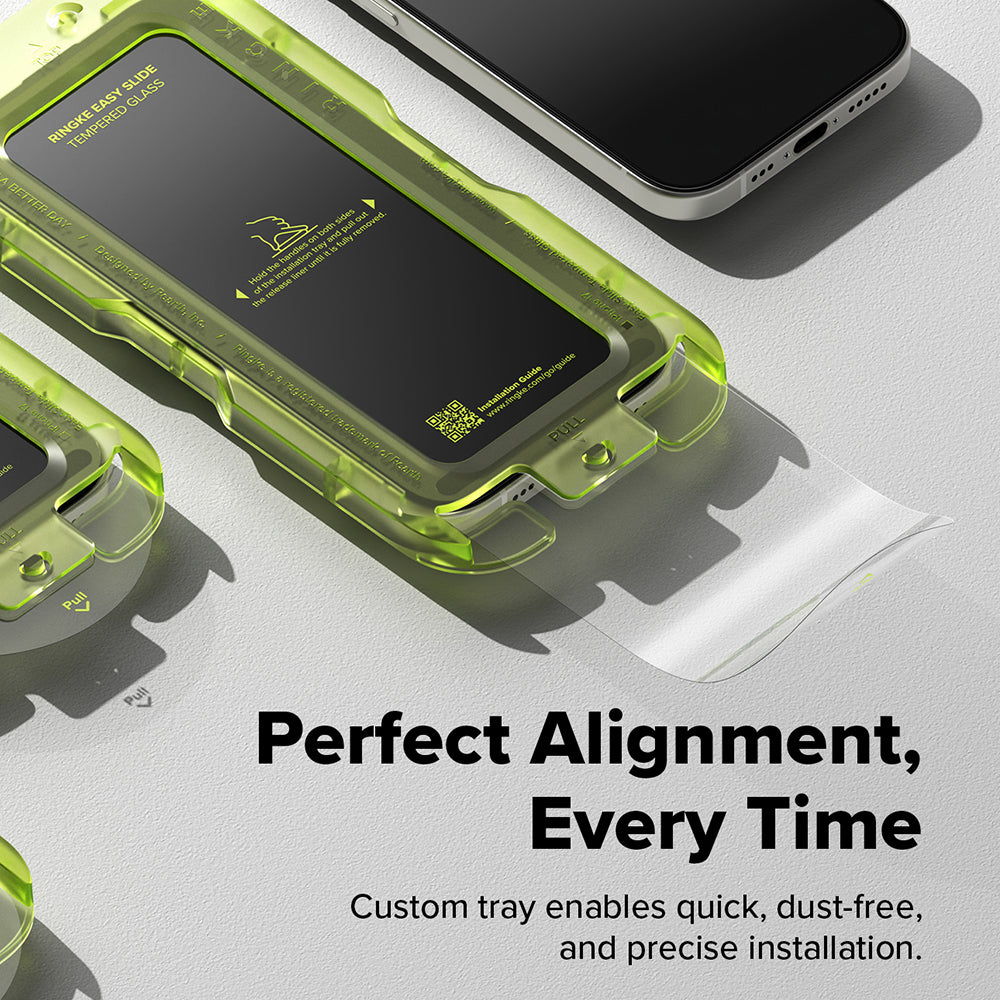 Zaštitna folija za ekran Ringke Easy Slide za Apple iPhone 18 Pro / 17 Pro, Kaljeno staklo, Puna ljepila, Set od 2 komada