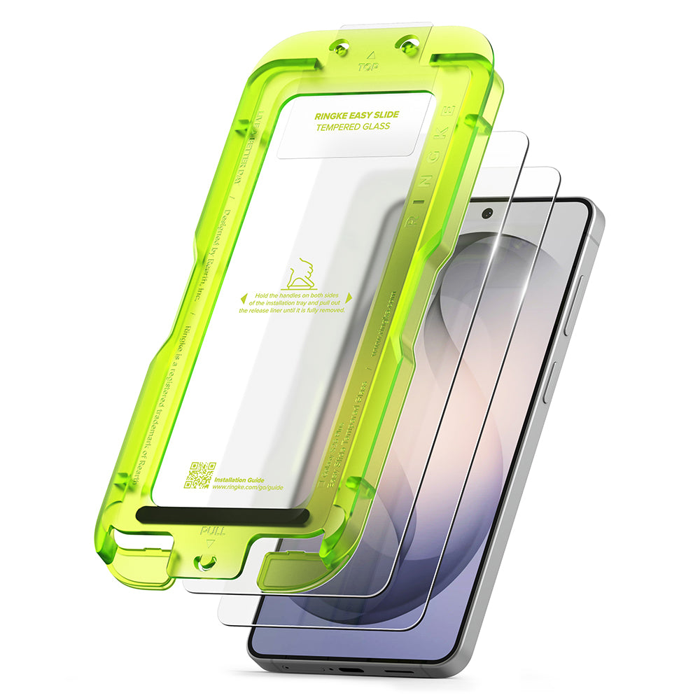 Zaštitna folija za ekran Ringke Easy Slide za Samsung Galaxy S26 Plus S947, Kaljeno staklo, Full Glue, Set od 2 komada
