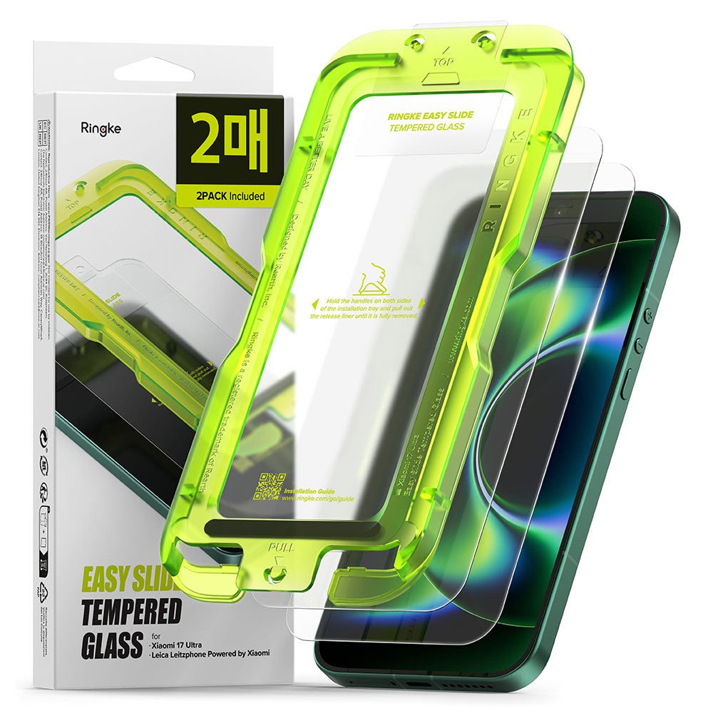 Zaštitna folija za ekran Ringke Easy Slide za Xiaomi 17 Ultra, Kaljeno staklo, Puna ljepila, Set od 2 komada