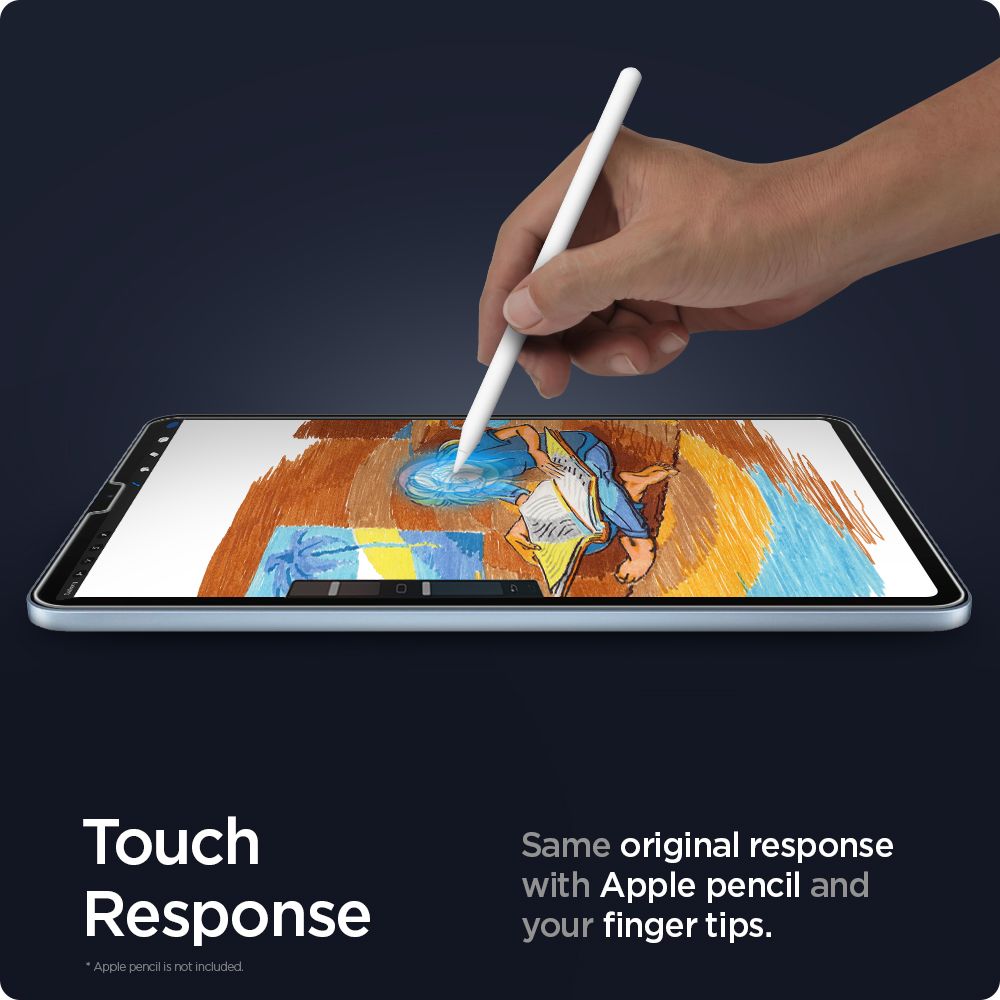 Zaštitna folija za ekran Spigen GlastR EZ FIT za Apple iPad Air (2022) / Pro 11 (2021) / Air (2020), Kaljeno staklo, Full Glue AGL02065