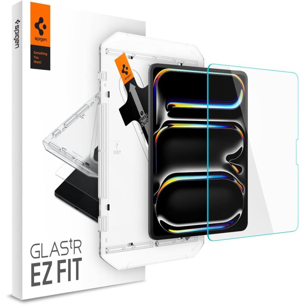 Zaštitna folija za ekran Spigen GlastR EZ FIT za Apple iPad Pro 13 (2024), Kaljeno staklo, Full Glue AGL07793