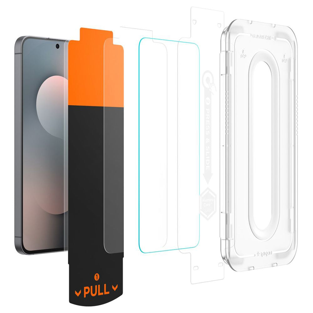 Zaštitna folija za ekran Spigen GlastR EZ FIT Pro HD za Samsung Galaxy S25 FE, Kaljeno staklo, Full Glue AGL10203