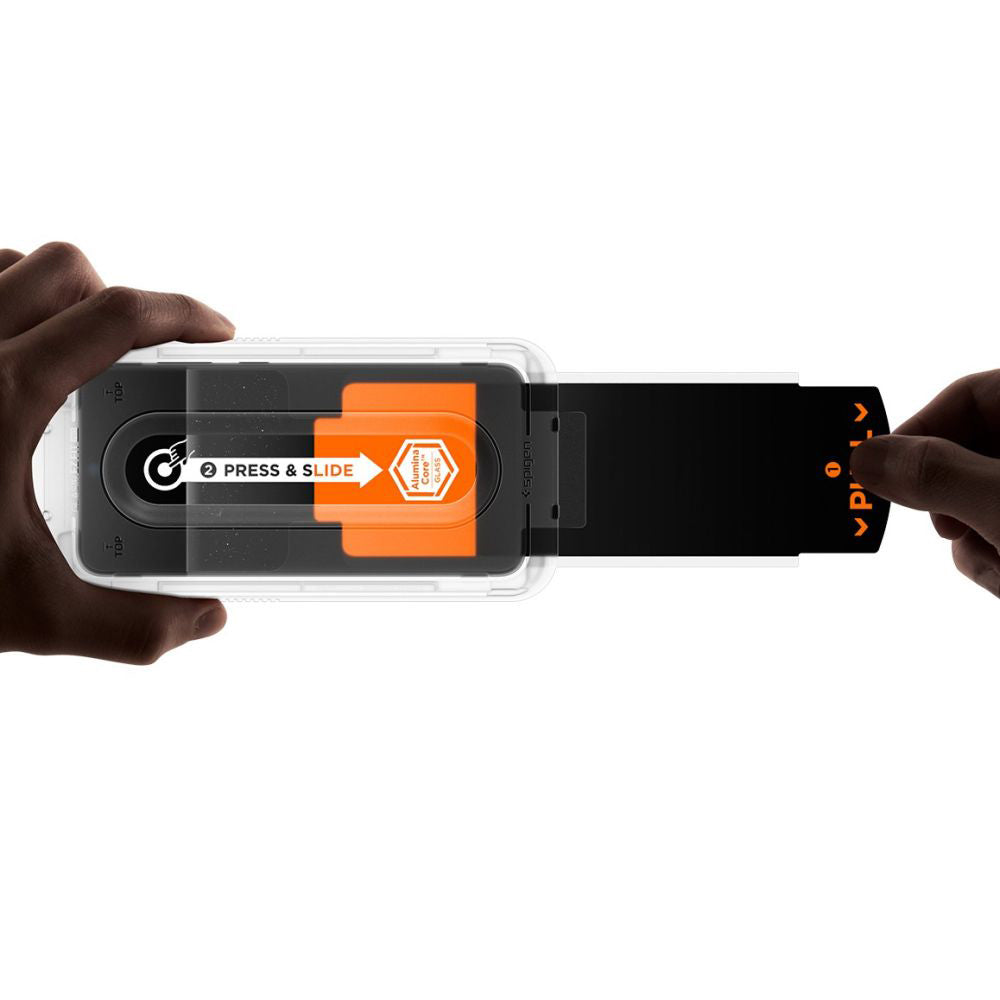 Zaštitna folija za ekran Spigen GlastR EZ FIT Pro HD za Samsung Galaxy S25 FE, Kaljeno staklo, Full Glue AGL10203