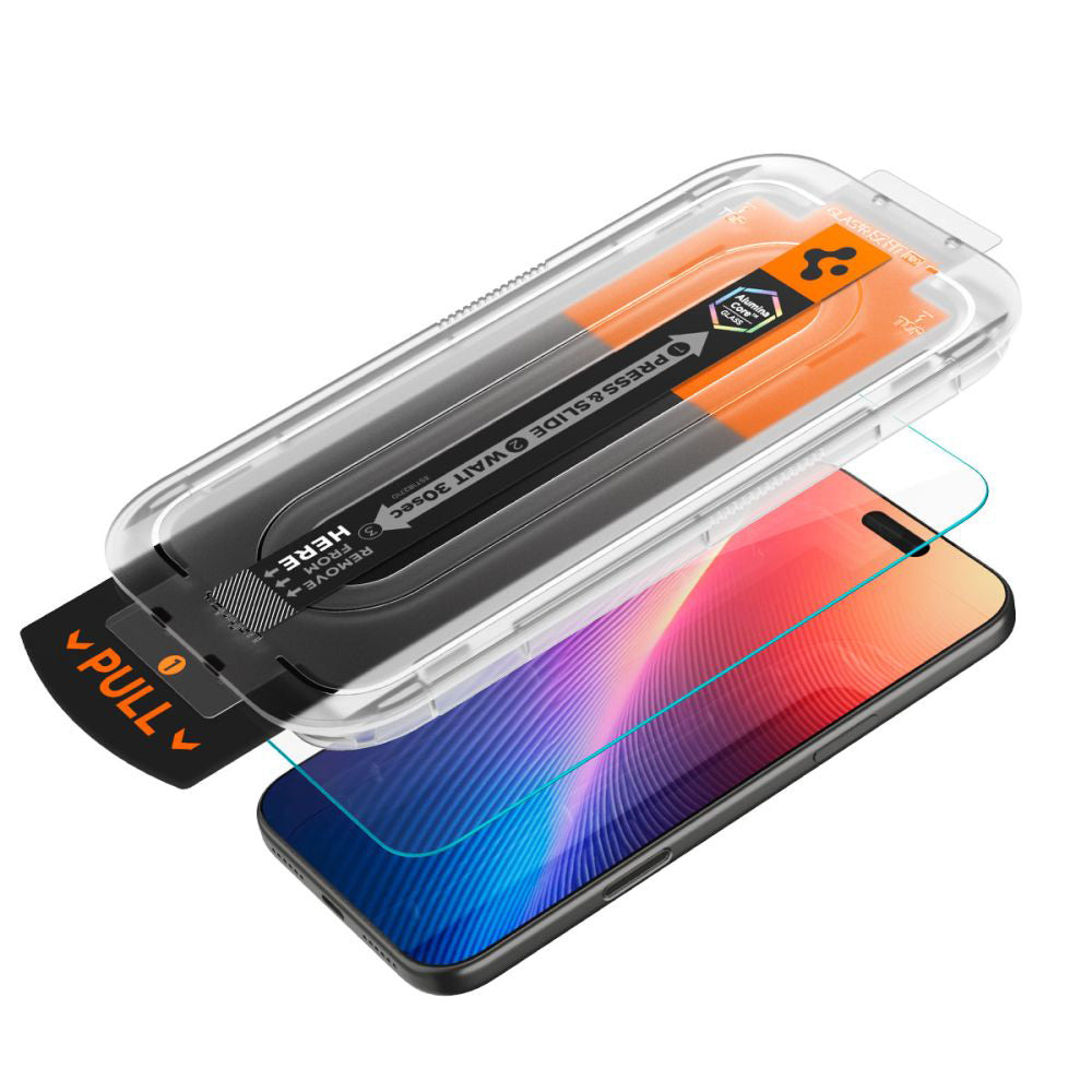 Zaštitna folija za ekran Spigen GlastR EZ FIT Pro za Apple iPhone 17 Pro / 17 / 16 Pro, Kaljeno staklo, Full Glue