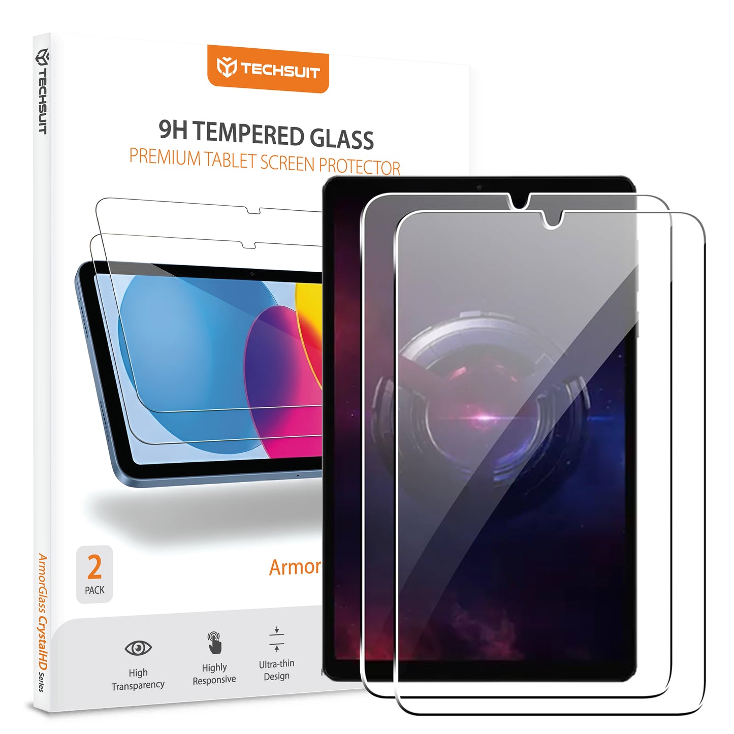 Zaštitna folija za ekran Techsuit ArmorGlass CrystalHD za Lenovo Legion Y700 (2025), Kaljeno staklo, Full Glue, Set od 2 komada
