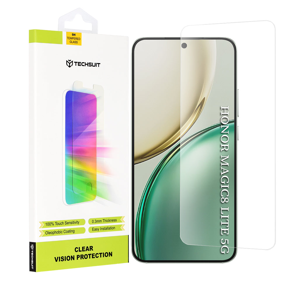 Zaštitna folija za ekran Techsuit Clear Vision za Honor Magic8 Lite, Kaljeno staklo, Full Glue